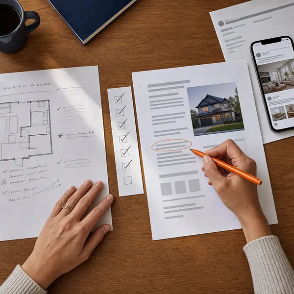 Reviewing an AI-drafted listing description